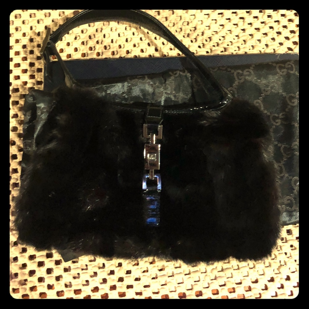👉Gorgeous Gucci mini Black rabbit Jackie bag